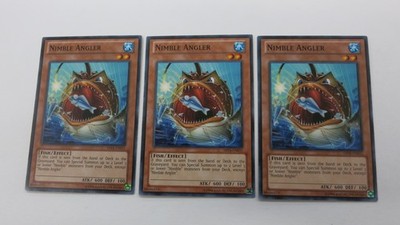 3x NIMBLE ANGLER MONSTER ABYR-EN031 UNLIMITED ED COMMON YUGIOH NM UNPLAYED
