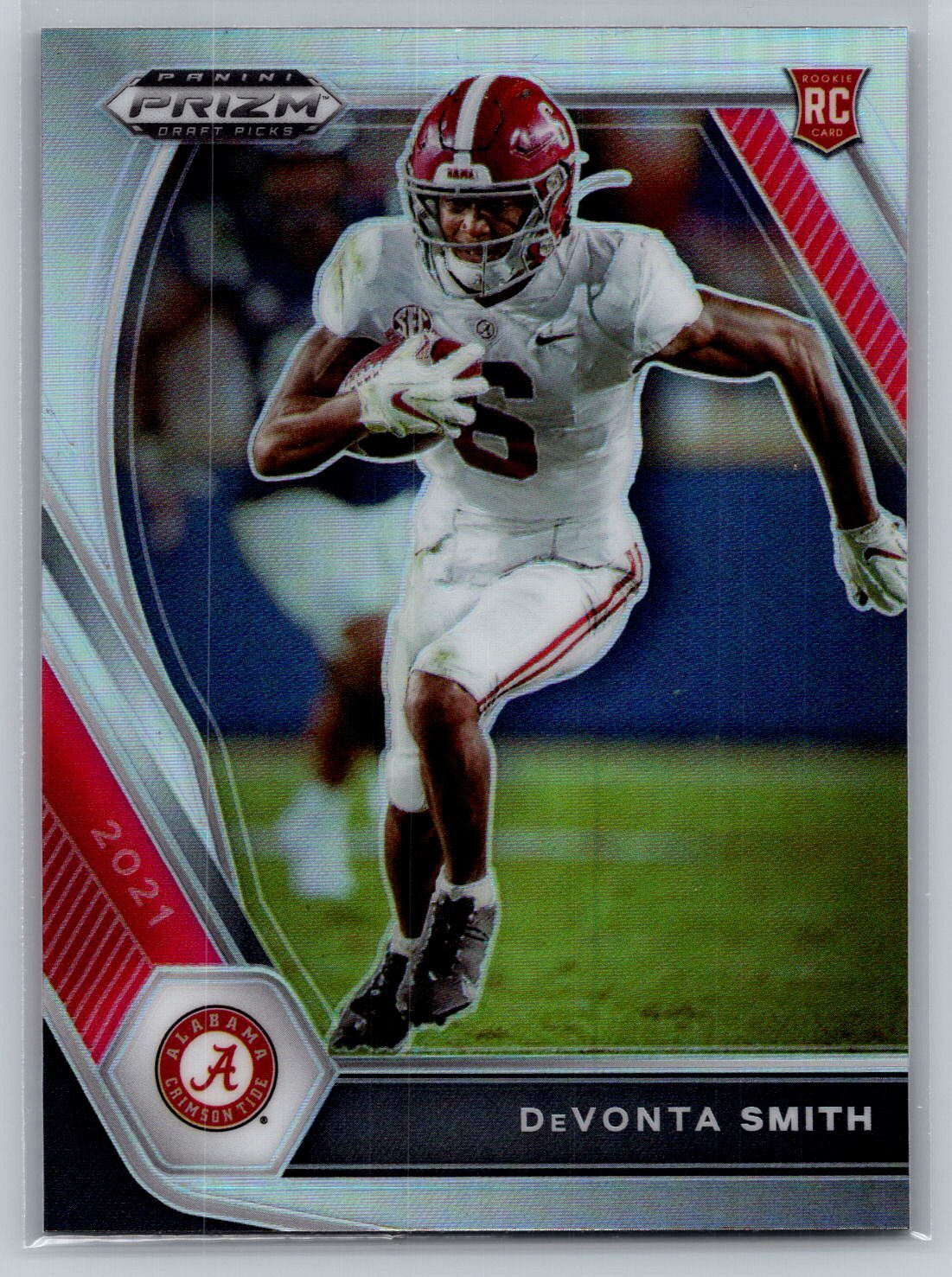 2021 Panini Prizm Draft Picks Collegiate #101 DeVonta Smith Rookie Silver