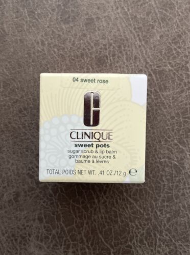 Clinique Sweet Pots Sugar Scrub & Lip Balm #04 Sweet Rose New In Box - Picture 1 of 5