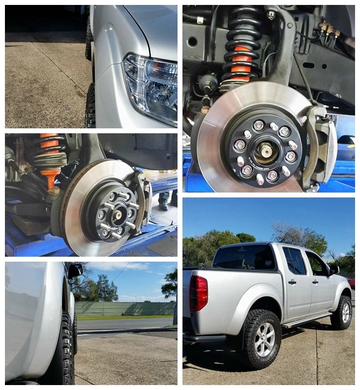 4 piezas espaciador de rueda de aluminio para camioneta de avión de 30 mm para Nissan Navara (2004-2016) Foto 4 de 4