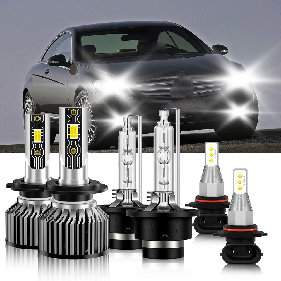 Faro antiniebla haz alto y bajo 6x LED para Mercedes-Benz CL500 2000-2006 Foto 2 de 4