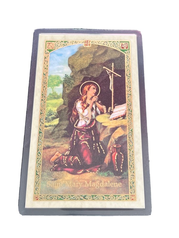New Saint Mary Magdalene Holy Card Laminated with prayer