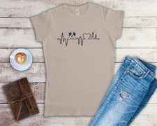 Kuvasz Heartbeat Ladies Fitted T Shirt Sizes Small-2XL