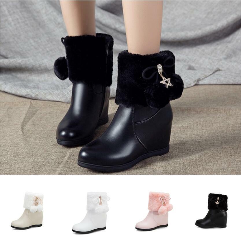 womens ankle boots with fur trim