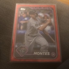 2024 Topps Series 1 COCO MONTES Red FOILBOARD 158/199 ROCKIES RC #92