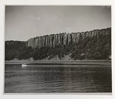 1960s Hudson River New York Palisades Cliffs Boat Vintage Press Photo NY NJ