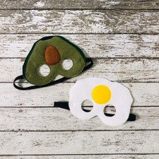 Avocado Felt Mask Fried Egg Felt Mask