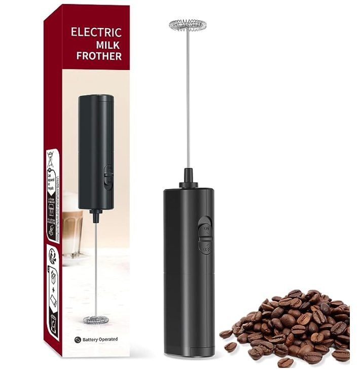 Milk Frother Handheld, COKUNST Battery Operated Milk Frother for Matcha Coffee,-image