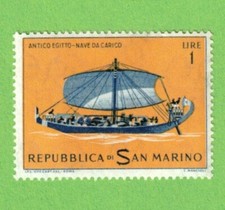 Briefmarke:San Marino 1963.1Lire, Alte Segelschiffe Mi.750 ungebr..Zust.s.Scan