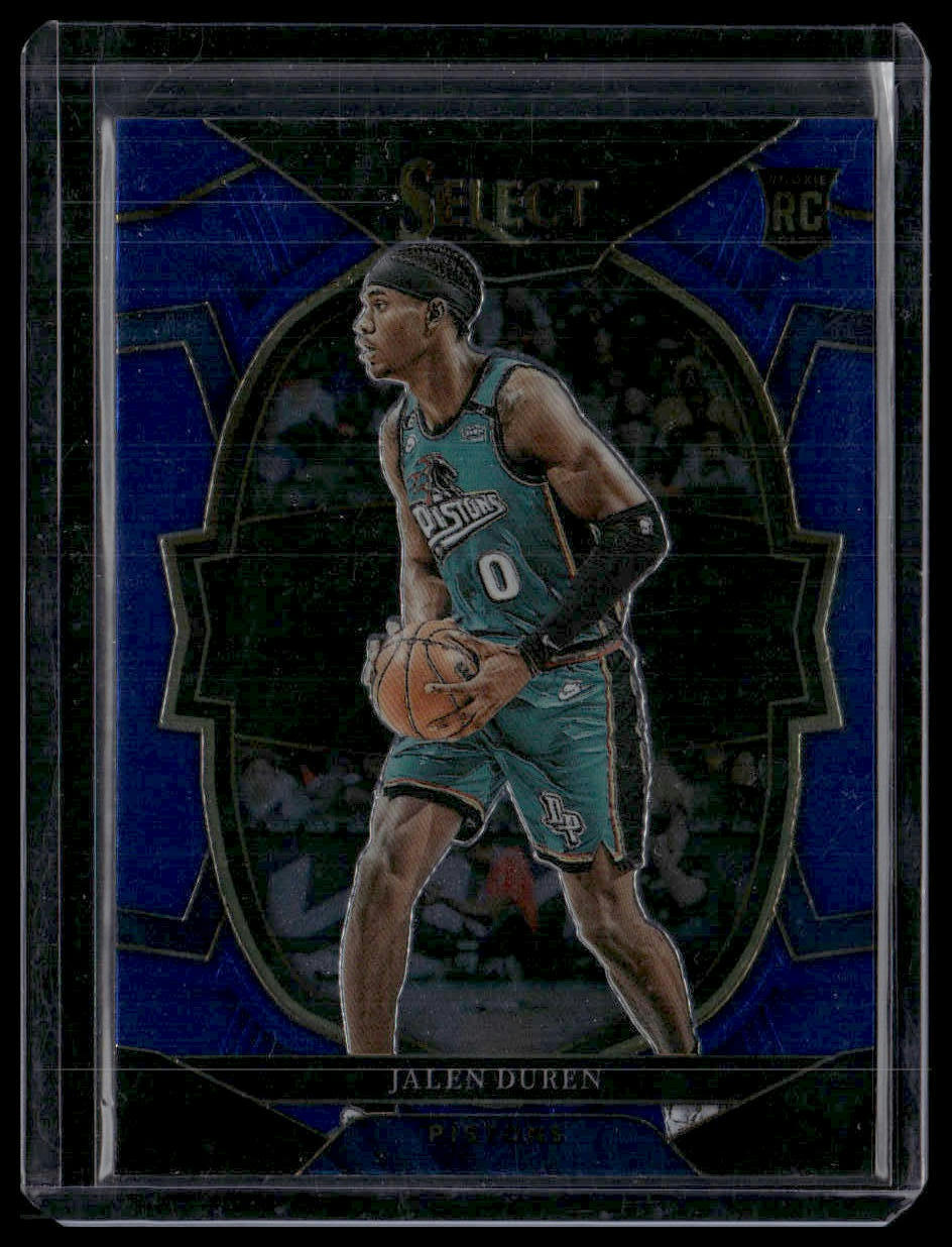 2022-23 Panini Select #98 Jalen Duren Blue Prizms Rookie