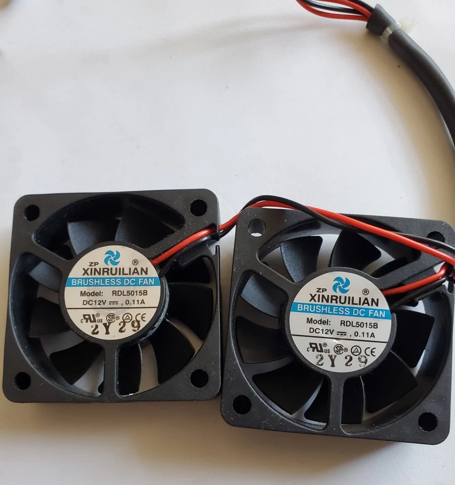2pcs 5x5x1.5 mm 5010B DC 12V 0.11A 2 Pin Brushless Cooling Fan 9 Blade RDL5015B - Image 2 of 4