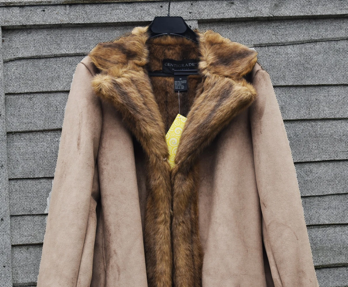 Centigrade faux fur coats cheap