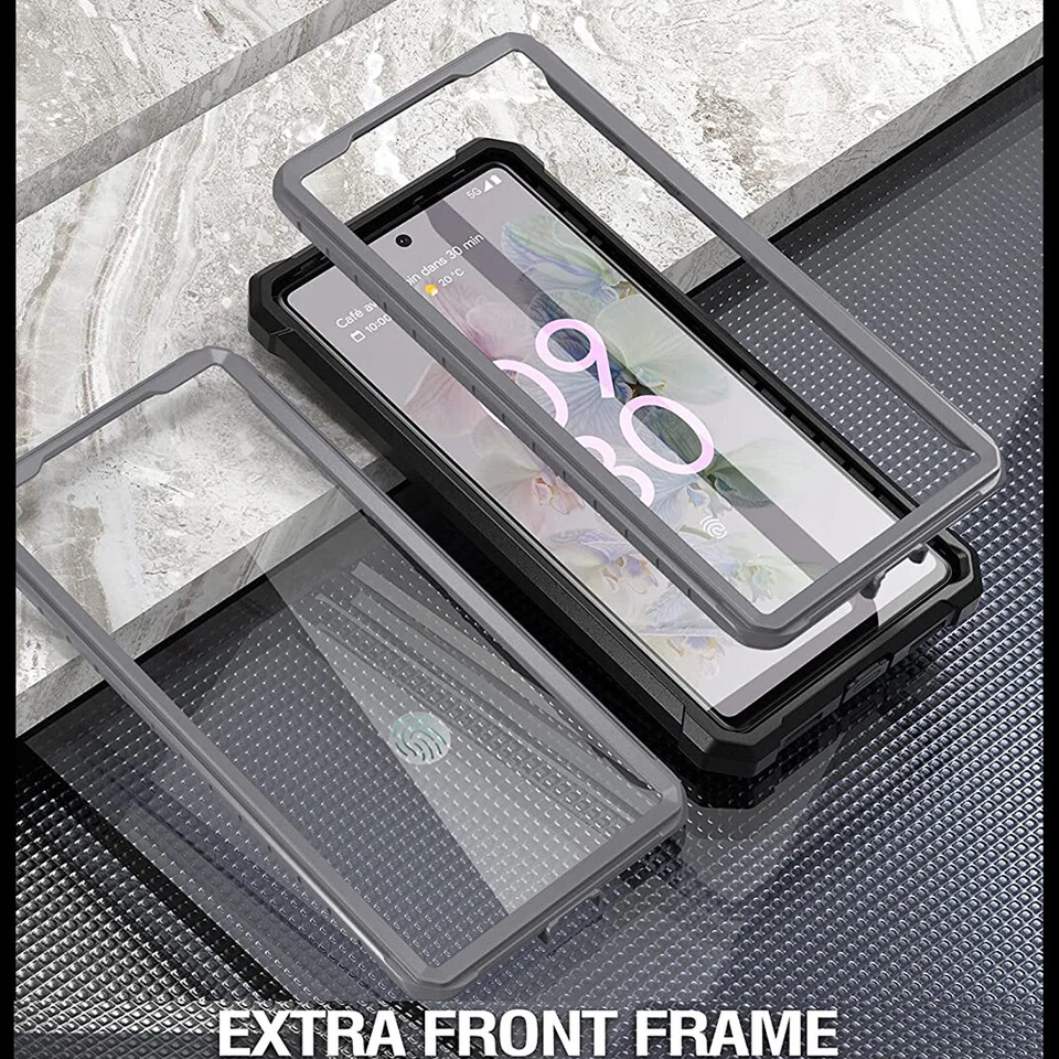 Google Pixel 6A 5G / 6 6 Pro Case Clear Back Shockproof Cover 360 Full Coverage - Image 3 of 4