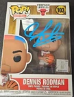Dennis Rodman Autographed Basketball Signed Funko POP 103 JSA COA