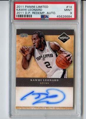 Kawhi Leonard Rookie Auto PSA 9 Mint Limited RC 2011 Spurs  