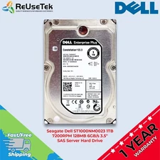 Seagate Dell ST1000NM0023 1TB 7200RPM 128MB 6GB/s 3.5" SAS Server Hard Drive