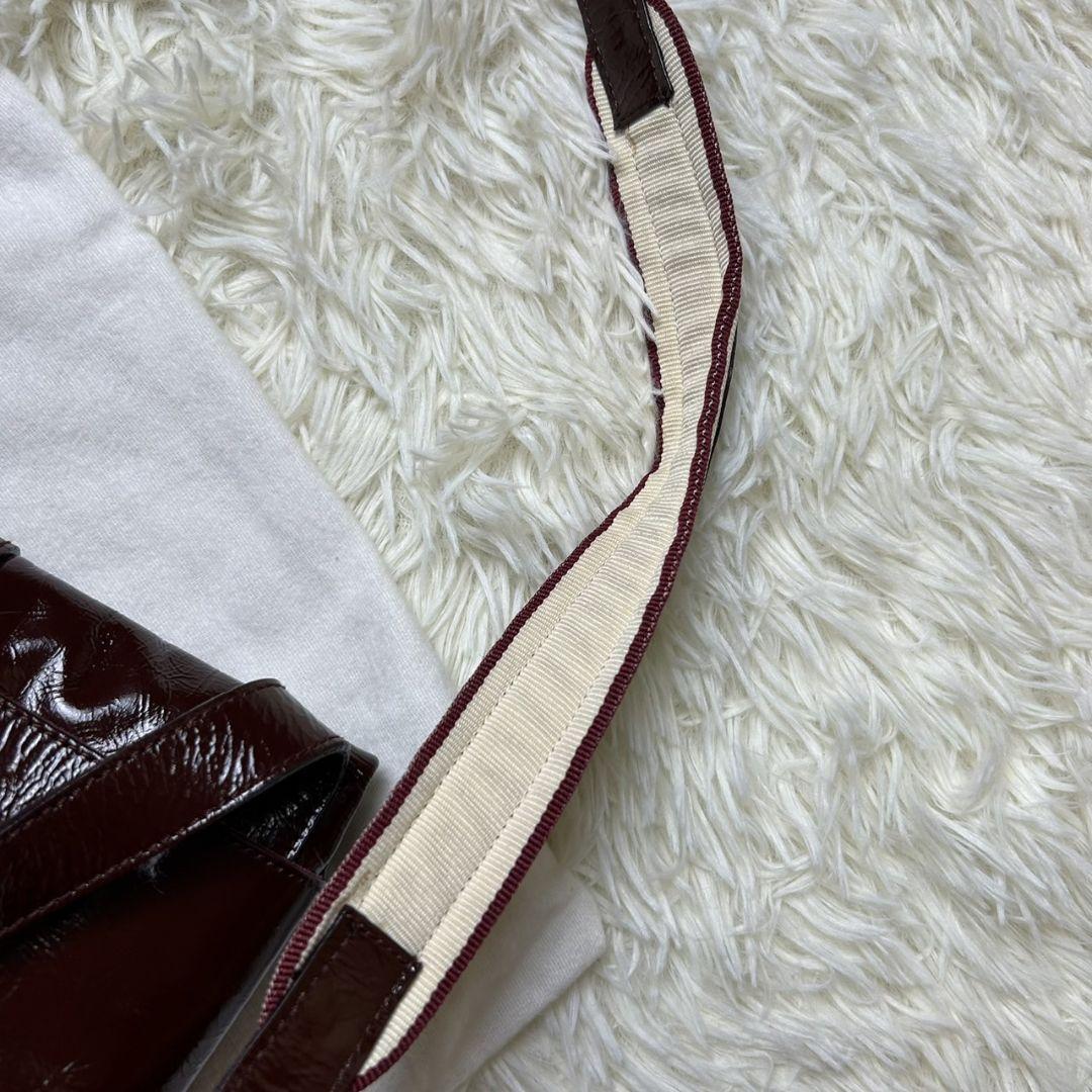 Rare Vintage Miu Miu 90s Archive Brown Patent Leather Shoulder Bag