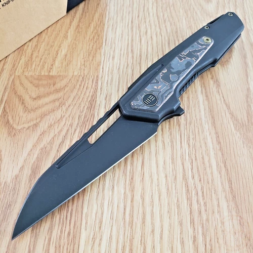 We Knife Co Ltd Falcaria Folding Knife 3.63 CPM-20CV Steel Blade Titanium w/CF