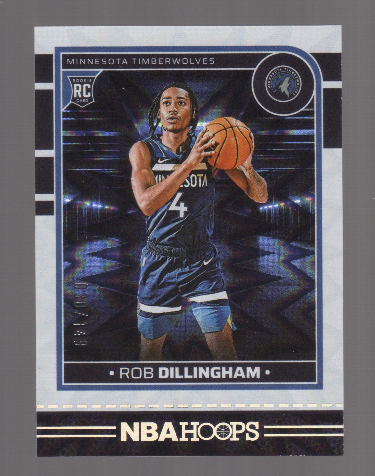 2024-25 Panini NBA Hoops ROB DILLINGHAM #238 White Explosion Rookie RC #030/149
