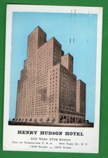 NEW YORK, HENRY HUDSON HOTEL NEW YORK CITY VINTAGE PC. USED 64