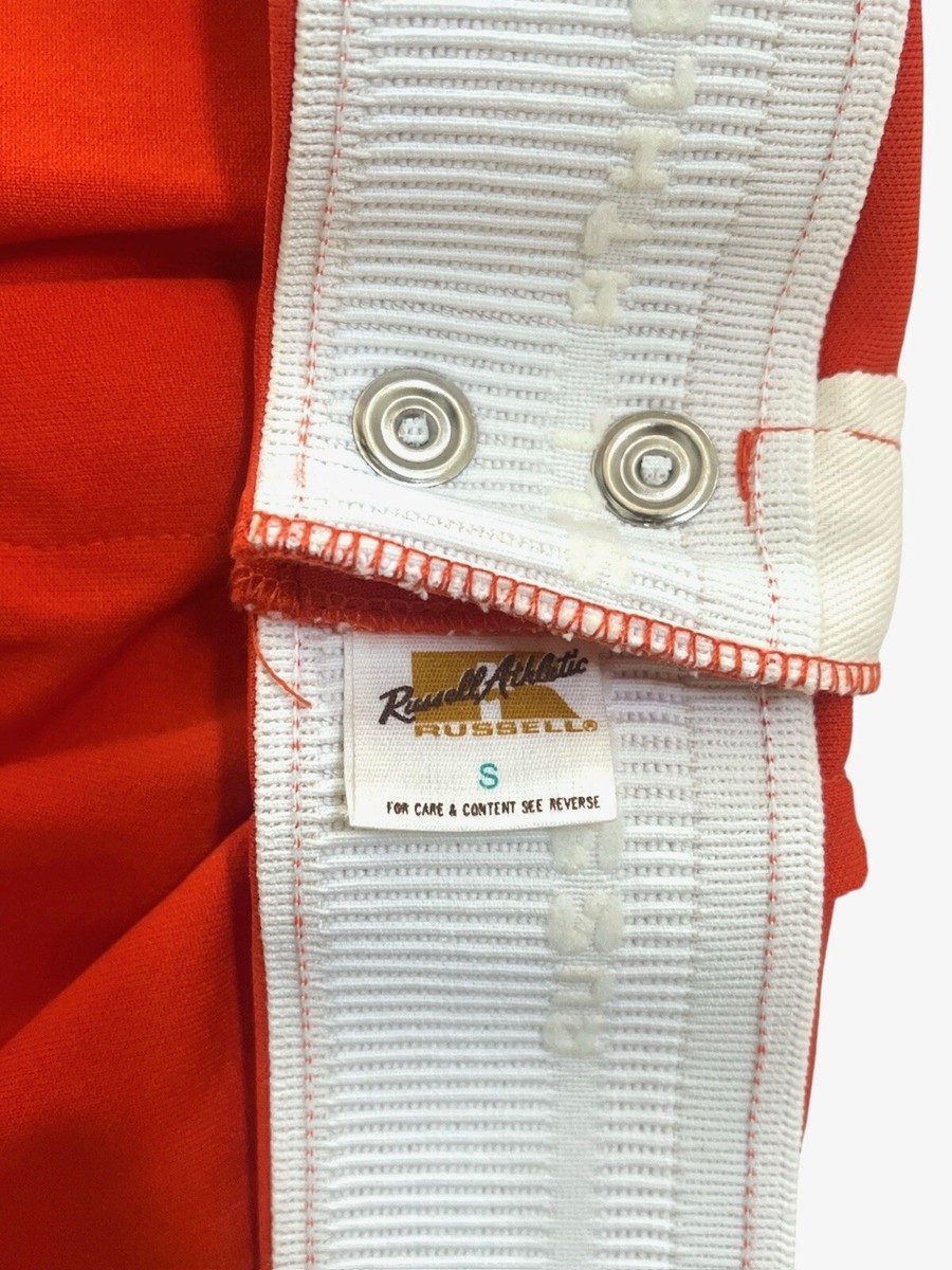 Short De Sport Vintage Russell Athletic – Homme, Taille S, Orange, Années 80 USA