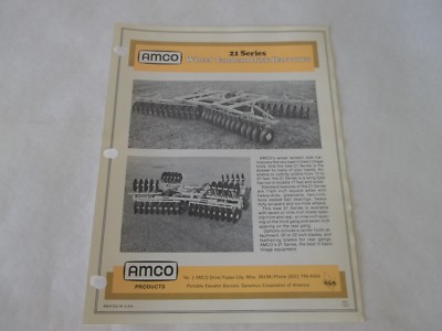 AMCO 21 series Wheel tandem disk harrows