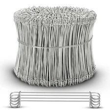 6 Inch x 1000pc STAINLESS STEEL Double Loop Rebar Wire Ties, 17 Gauge SIMBASTEEL