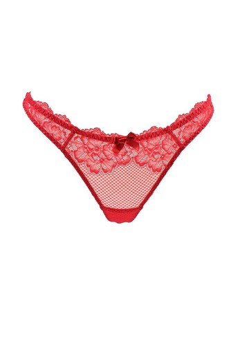 Bas Jarretelle Agent Provocateur Astra 15D - Champagne/Rouge - Taille XS-S
