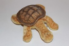 Steiff Turtle Rubber Shell 1960s silver Button Mohair plush 8"