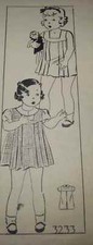 JOLIE BLOUSE ET ROBE FILLE VINTAGE ANNÉES 30 ANNE ADAMS motif couture 6 FF