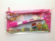 Shopkins Soft Rounded Bristle Kid Child Toothbrush Travel Cap Pouch Kit NEW