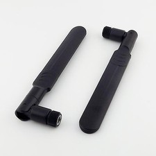 10x 5DBi 2.4GHz 5.8GHz Dual-Band Dipole Antenna RP-SMA Male Jack Connector Black