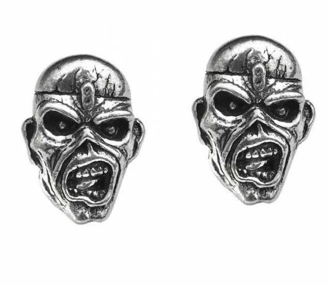 Iron Maiden: Tachuelas Eddie Piece Of Mind, Pendientes en Caja, Calavera, Alquimia Inglaterra Foto 2 de 4