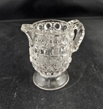 Antique 1887 McKee Brothers EAPG Tappan Clear Glass Children's Mini Creamer