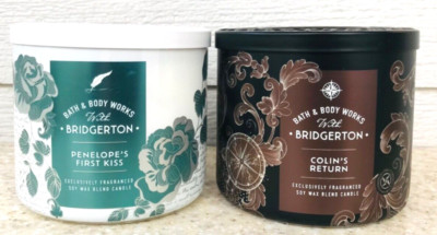 Bridgerton PENELOPE S FIRST KISS + COLIN S RETURN 3-Wick Candle 14.5oz SET of 2