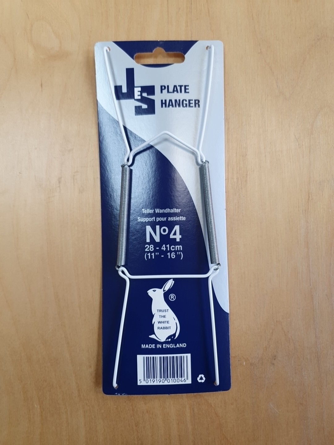 White Wire Plate Hanger Size 4 To Fit Plate 28cm - 41cm (11""-16"") Quantity x 1