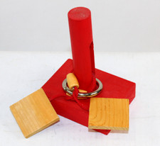 Oliver String Wooden Puzzle Brain Teaser Meta...