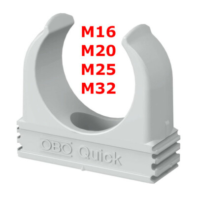 OBO Quick Schellen M16 M20 M25 M32 grau Rohrschellen Klemmschellen 25x 50x 100x