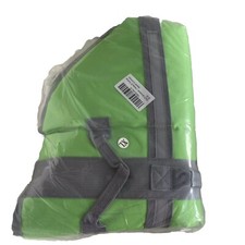 XL Reflective Dog Swim Vest, Life Jacket in Neon Green with Rescue Handle