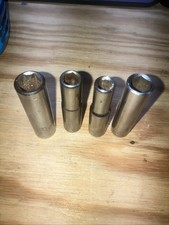 Lot of 4 Tall 1/4 Drive Sockets SAE 1/4 6pt 9...
