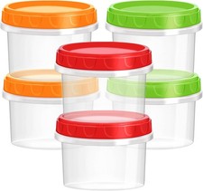Reusable Small Freezer Containers 8 Oz Plastic Food Storage Containers with