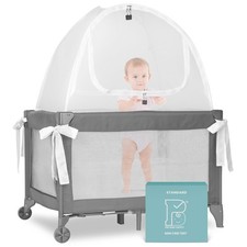 Mini Crib and Pack and Play Tent, Net Canopy to Keep Baby from Climbing Out, ...