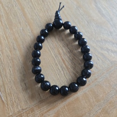 Original 90er 2000er Jahre Karma Perlen Armband Power Beads schwarz