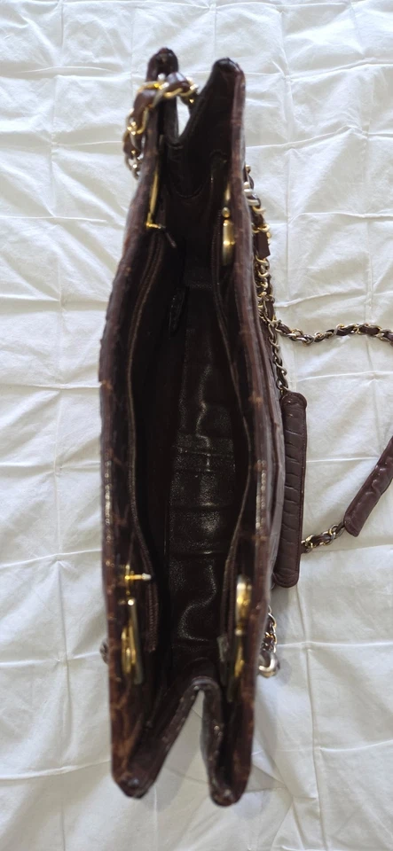Bolso de Hombro CHANEL Vintage Marrón Cocodrilo Foto 3 de 4
