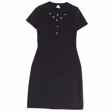 Hermes Dress 22SS Short Sleeve Knit Rayon Jersey Top 36(s) Black Used MOLO-0