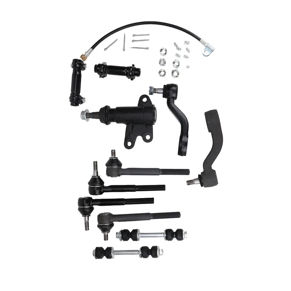 Kit de extremo de barra estabilizadora delantera y barra de amarre para Chevy 1993-2000 GMC C1500 C2500 C3500 Foto 3 de 4