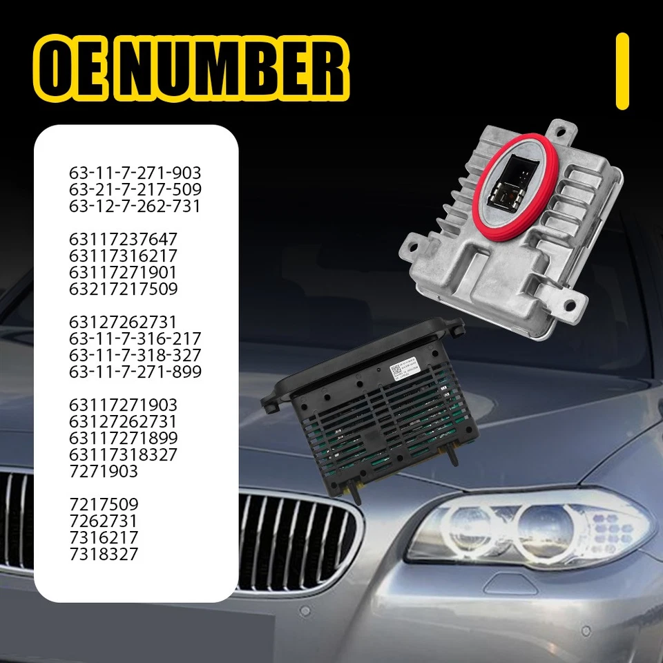 Módulo LED bombilla de lastre de xenón LH para BMW 528i xDrive 2012-2013/híbrido activo 5 Foto 3 de 4