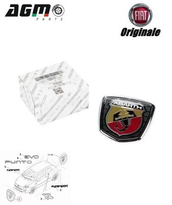 FCA Punto Abarth Emblem Original Logo Multicolor OE 735521148