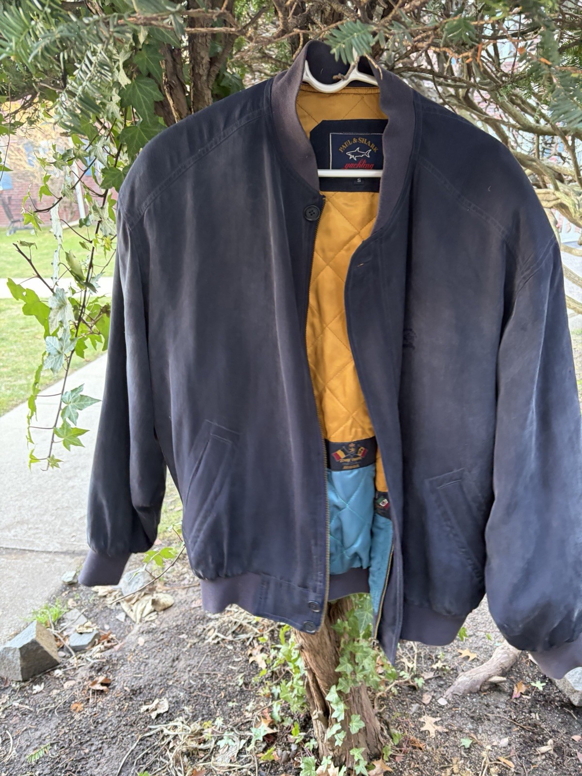 Paul & Shark Yachting Men Jacket Black Zip Classic Small Italy Rare