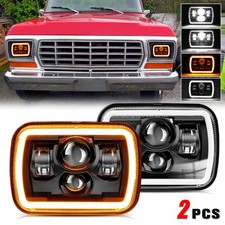 2pc 7x6 Led Headlights Hilo Beam Drl For 1978-1986 F100 Ford F-150 F-250 F-350 2pc 7x6 Led Headlights Hilo Beam Drl For 1978-1986 F100 Ford F-150 F-250 F-350